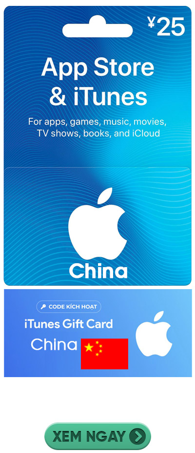 Thẻ Gift Card Apple Store China